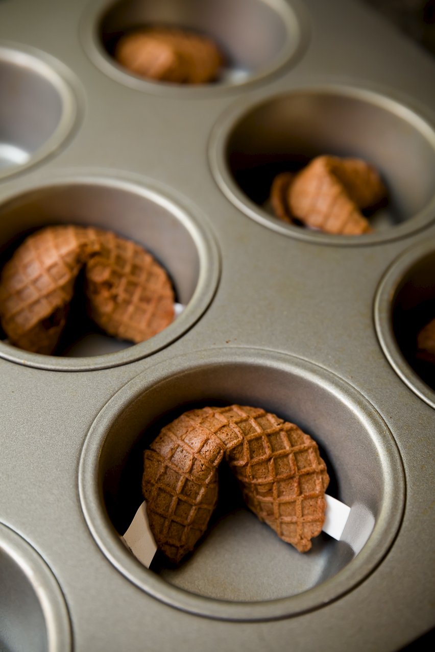 Homemade Dark Chocolate Fortune Cookies Cupcake Project