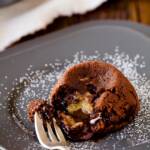 Cookie Dough Molten Chocolate Cake