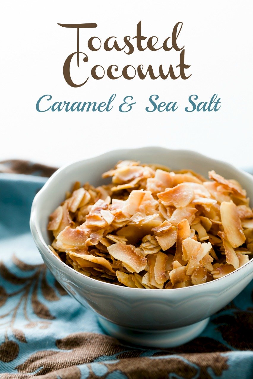How To Make Toasted Coconut Chips with Sea Salt and Caramel Cupcake
