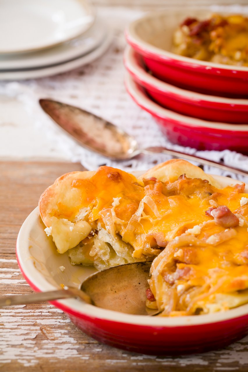 Pierogi Pie is a Cross Between Loaded Baked Potatoes and Mac n' Cheese