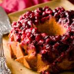 Cranberry Almond Cornmeal Bundt Cake