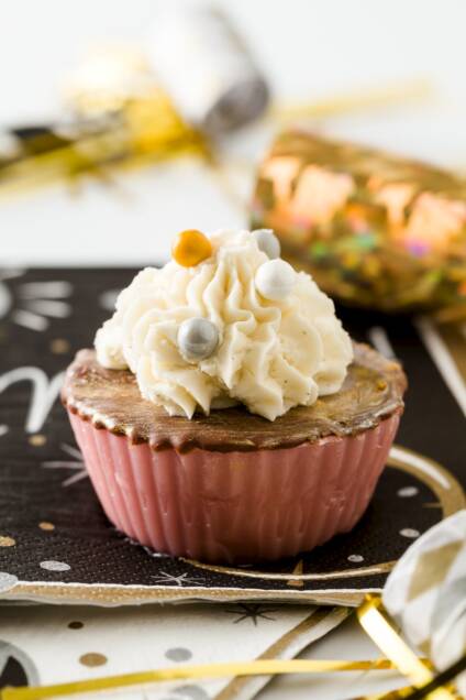 Pink Champagne and Chocolate Cupcake Jello Shots