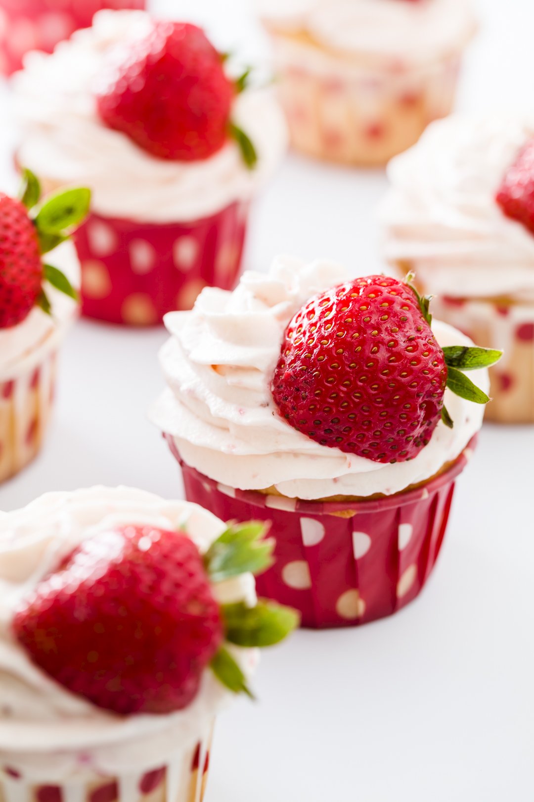 Vanilla Cupcakes with Strawberry Whipped Cream Frosting | Cupcake Project