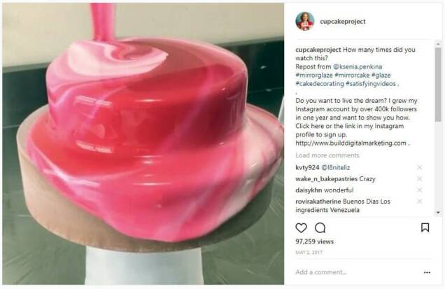 IG Mirror Glaze Cake