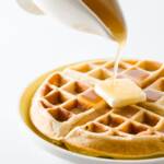 Orange Sauce poured over a waffle