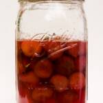 A jar of homemade Luxardo cherries