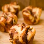 A group of 3 monkey bread muffins