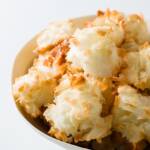 a bowl of coconut macaroons
