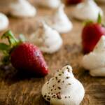 Strawberry Rhubarb Meringue Cookies