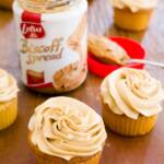 Biscoff cupcakes with cookie butter frosting