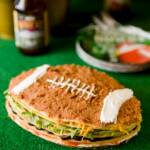 Super Bowl Seven Layer Dip Crepe Cake