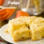 Pumpkin Cheesecake Fudge