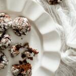 Chocolate Absinthe Crinkle Cookies