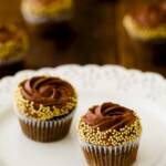 Rum Cupcakes with chocolate mousse frosting