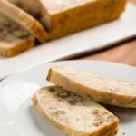 Slices of ice cream bread